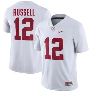 #12 Keelon Russell Roll Tide White Men Jerseys College Football Official 314716-225