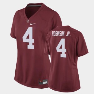 #4 Brian Robinson Jr. Alabama Crimson Tide Crimson Womens Jersey Game Replica Football 802310-351