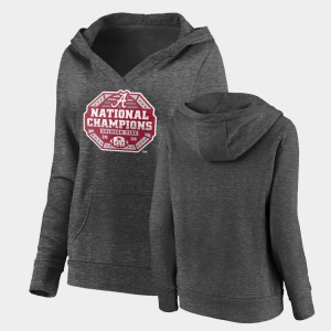 The Tide Charcoal Women Hoodie 2020 National Champions V-Neck Pullover 920217-378