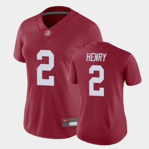 #2 Derrick Henry Bama Crimson Womens Jersey Game Limited 821427-540
