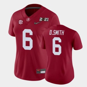#6 DeVonta Smith The Tide Crimson Women Jersey 2021 National Championship College Football 421802-485