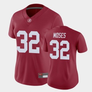 #32 Dylan Moses Bama Crimson Women's Jerseys Game High School 702149-316