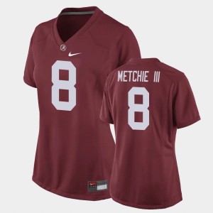 #8 John Metchie III The Tide Crimson Women's Jersey Game Replica Football 903308-183