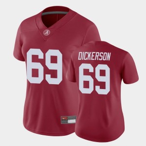 #69 Landon Dickerson University of Alabama Crimson Women Jersey Game 2025 723775-527