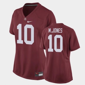 #10 Mac Jones Bama Crimson Women Jersey Game Replica Football 933103-799