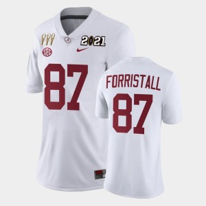 #87 Miller Forristall Crimson White Women Jersey 3X CFP National Championship Limited 318040-181