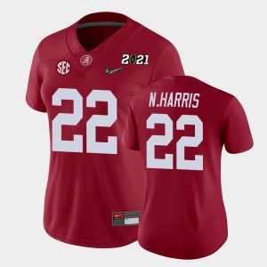 #22 Najee Harris Bama Crimson Women Jerseys 2021 National Championship College Football 864318-400