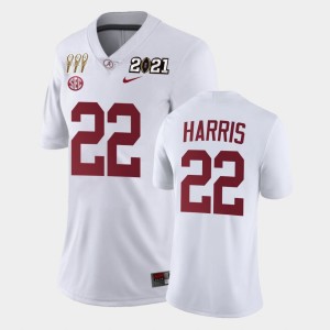 #22 Najee Harris Bama White Women's Jersey 3X CFP National Championship Limited 284141-852