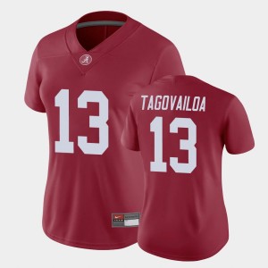 #13 Tua Tagovailoa University of Alabama Crimson Women's Jersey Game NCAA 216630-334