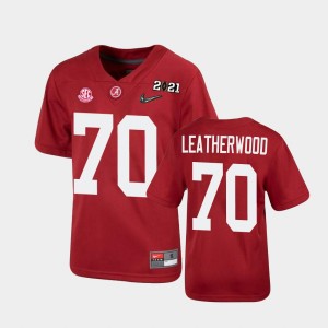 #70 Alex Leatherwood Alabama Crimson Youth Jerseys 2021 National Championship 2025 709778-465