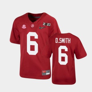 #6 DeVonta Smith University of Alabama Crimson Youth Jersey 2021 National Championship Replica 388040-170