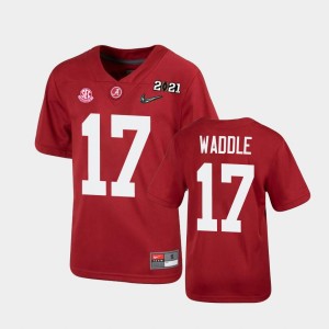 #17 Jaylen Waddle Alabama Crimson Youth Jersey 2021 National Championship High School 582940-388