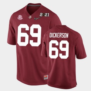 #69 Landon Dickerson Bama Crimson Youth Jersey 2021 National Championship Replica 782161-483