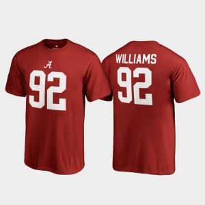 #92 Quinnen Williams Alabama Crimson Tide Crimson Youth T-Shirt College Legends Name & Number 508821-476